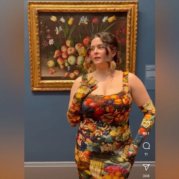 Samantha Pleet NWT banquet harvest dress 2X & gloves size M - Picture 3 of 11